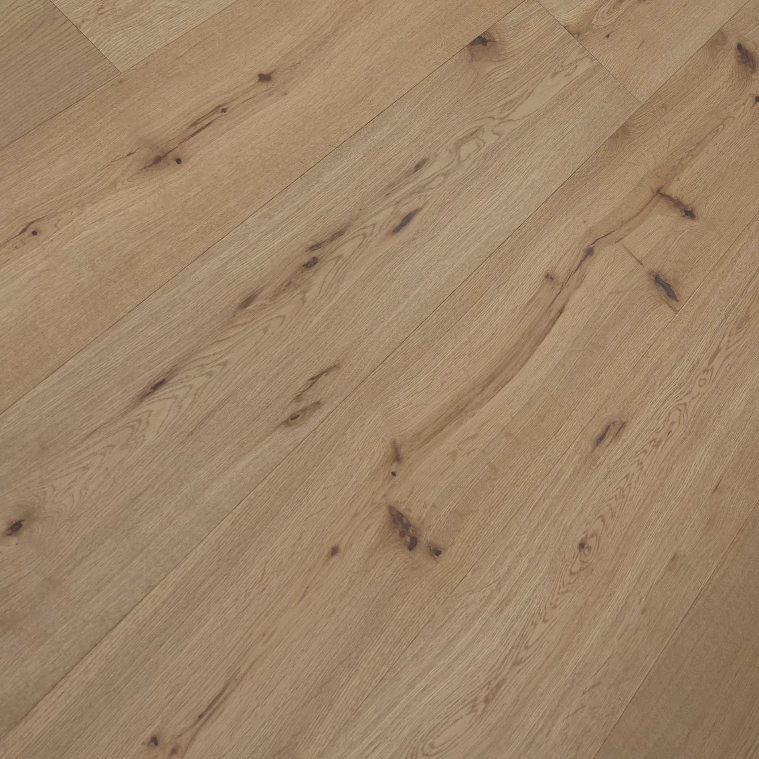 European White Oak Toffee Crunch thick veneer engineered hardwood flooring — product photo